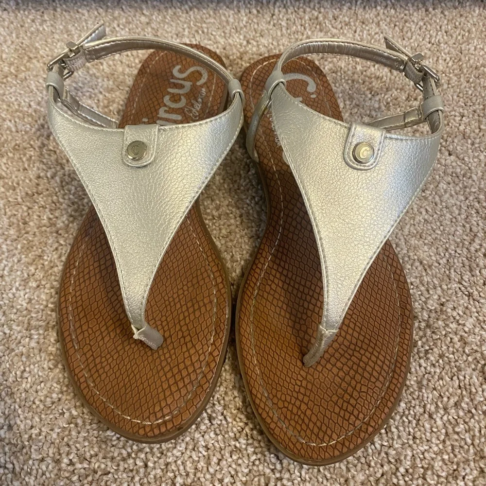Circus by Sam Edelman Carolina Silver and Brown Sandals